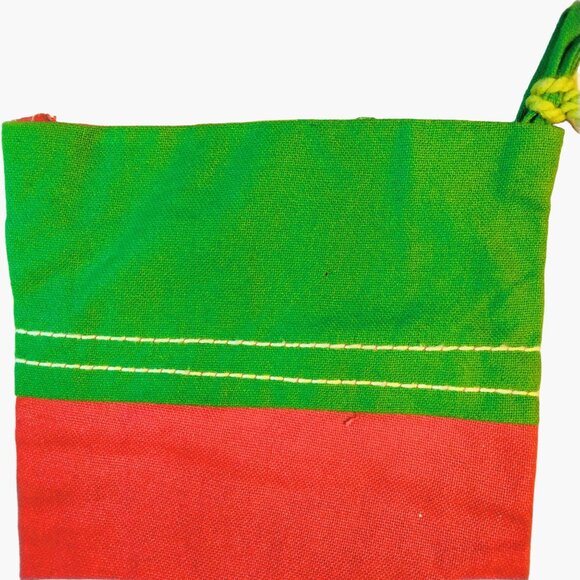 Handmade Christmas Stocking Fish Design Red Green Fisherman Cat Lover - Picture 4 of 7